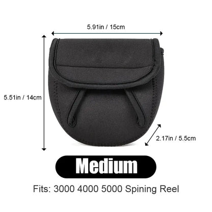 Waterproof Fishing Reel Storage Bag – Lightweight Protective Cover for Spinning & Drop Shot Reels (S/M/L Sizes)