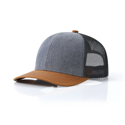 Custom Logo Snapback Hat - Embroidered Mesh Sports Cap for Men & Women, Adjustable Baseball Cap
