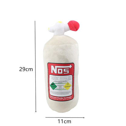 2024 Car Neck Pillow — Plush Headrest Cushion for Driver & Front Passenger Seat, NOS Bottle Style Car Decor
