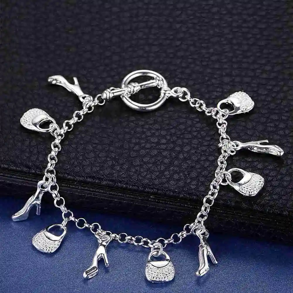 925 Sterling Silver Bead Bracelet – High-Quality Romantic Chain for Women, Fashion Jewelry Gift for Engagement, Party & Wedding