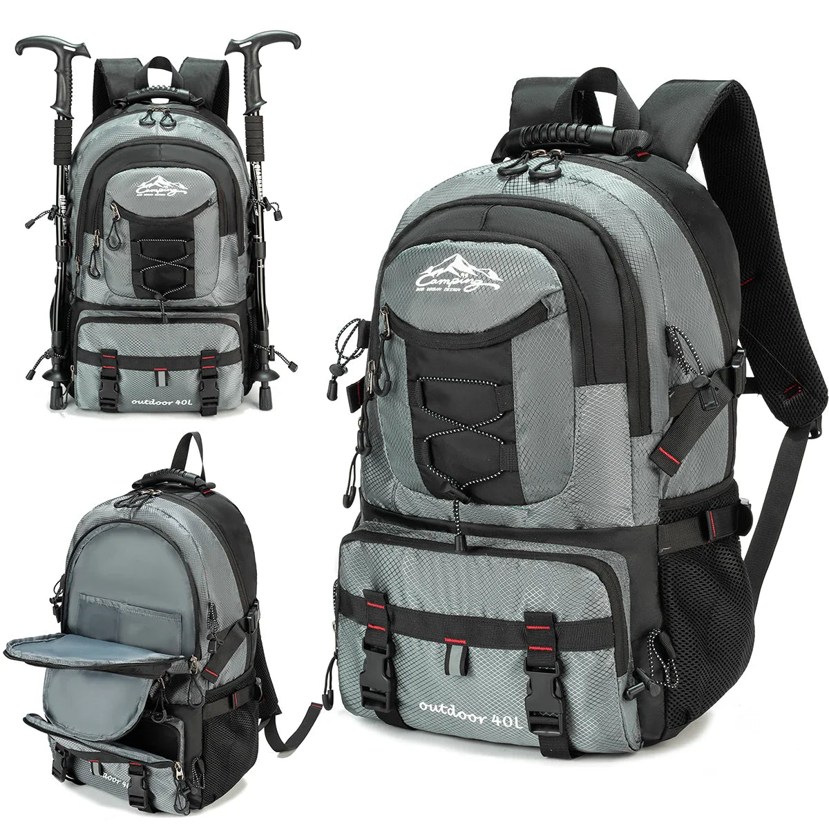 Large-Capacity Men’s Hiking Backpack – Travel & Outdoor European-Style Fashion Luggage Bag