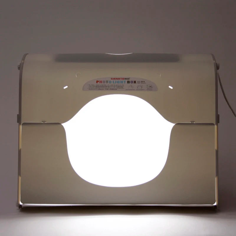 SANOTO LED Photograph Lightbox – Dimmable Photo Studio Softbox for Manicure & Tabletop Shooting