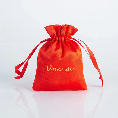 100PCS Silk Satin Jewelry Gift Bags – Drawstring Pouches for Necklace, Bracelet & Earrings, Wedding Party Favor & Christmas Gift Packaging, Custom Logo Ready