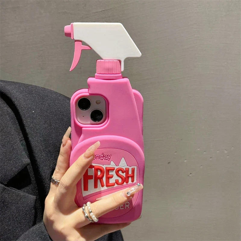 3D Cute Soft Silicone Shockproof Case for iPhone 11-16 Pro Max – Stereo Cleaner Protective Cover Accessories