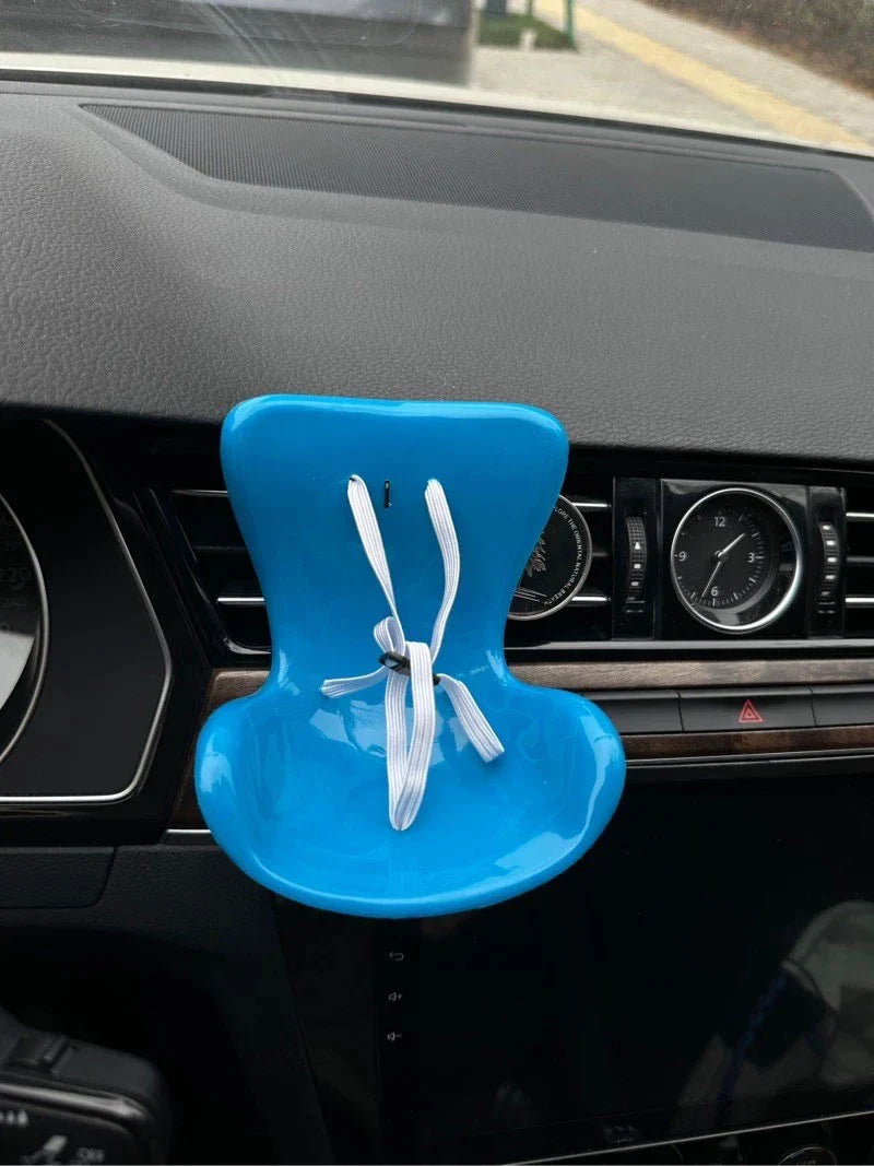 Labubu Car Doll Safety Seat – Kawaii Plush Aromatherapy Air Freshener for Ob11 & Dolls up to 18cm