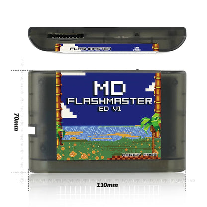 4000-in-1 Mega Everdrive V1 with 8GB TF Card — MD Game Cartridge for SEGA Genesis Mega Drive & Master System Consoles
