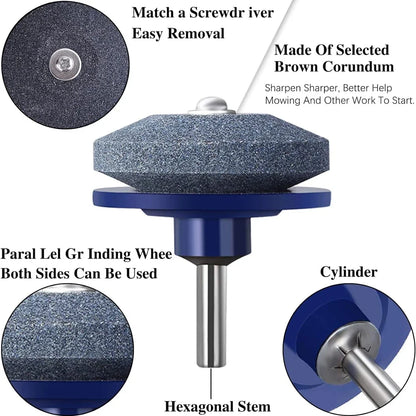 Lawn Mower Blade Sharpening Stone - Metal Grinding Tool for Knife Sharpening, Polishing & Drill Grinder Refitting