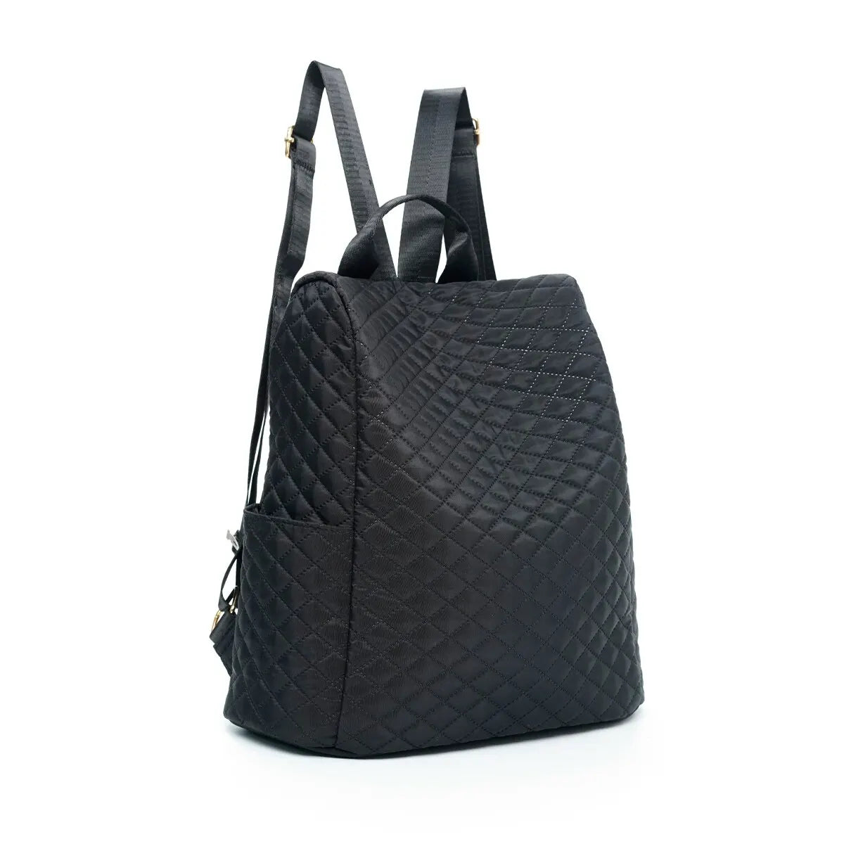 Women's Black Quilted Backpack - Waterproof, Durable Fashion Backpack with Anti-Theft Design