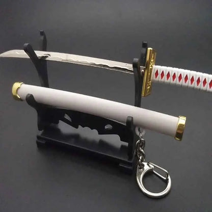 Mini Roronoa Zoro Samurai Sword Keychain – Anime Katana Toy for Men, Cosplay & Gifts