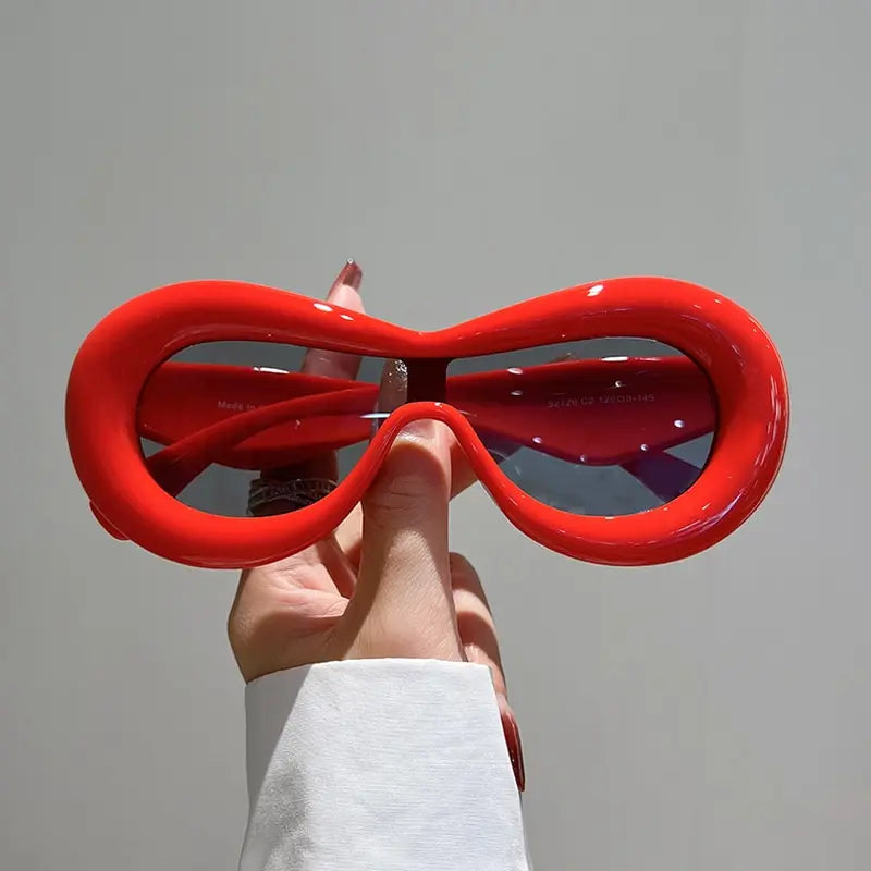 New Oval Sunglasses: Fashion Retro Brand Design Shades for Men and Women - Female Candy Color Goggle Sun Glasses