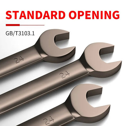 12pcs/6pcs Dual-Use Ratchet Head Quick Wrench Set - 72 Teeth Hardware Tools - 180 Degree Rotation