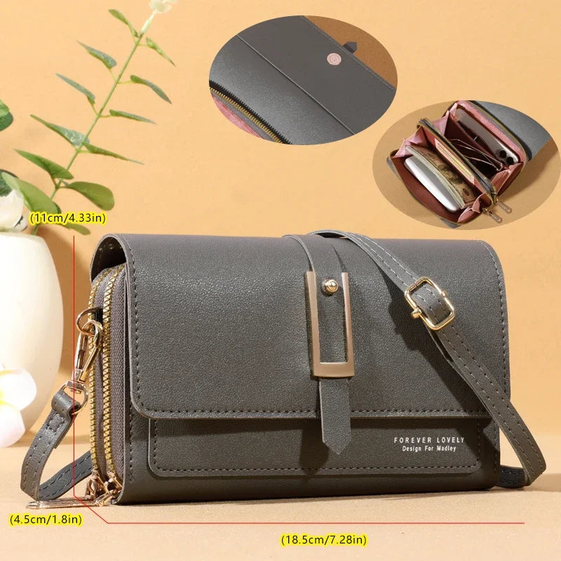 Roulens Small Crossbody Shoulder Bag for Women - Cellphone Bag with Card Holder, Wallet Purse and Handbag Features