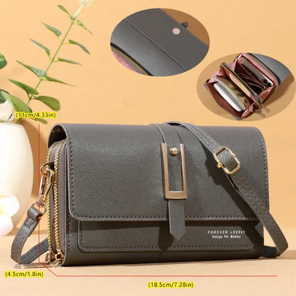 Roulens Small Crossbody Shoulder Bag for Women - Cellphone Bag with Card Holder, Wallet Purse and Handbag Features