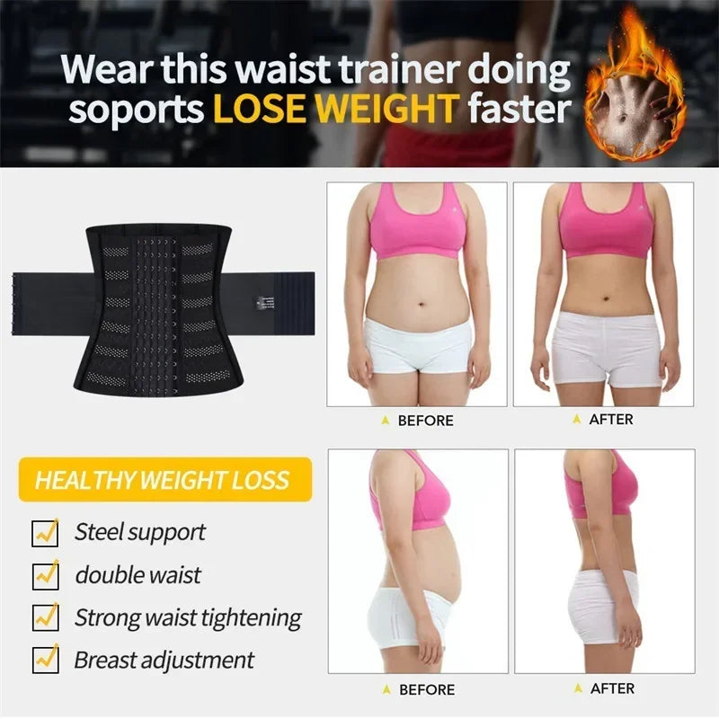 Women’s Waist Trainer – Tummy Control Slimming Body Shaper & Flat Belly Corset Belt