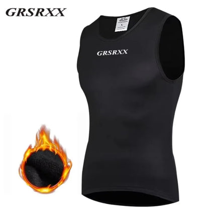 GRSRXX Thermal Winter Cycling Jacket – Unisex MTB Bike Coat & Sleeveless Long Sleeve Cycling Jersey