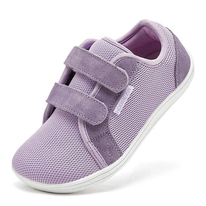 HOBIBEAR Kids Barefoot Sneakers – Lightweight Breathable Mesh Shoes with Hook & Loop, Wide Toe for Toddlers & Kids