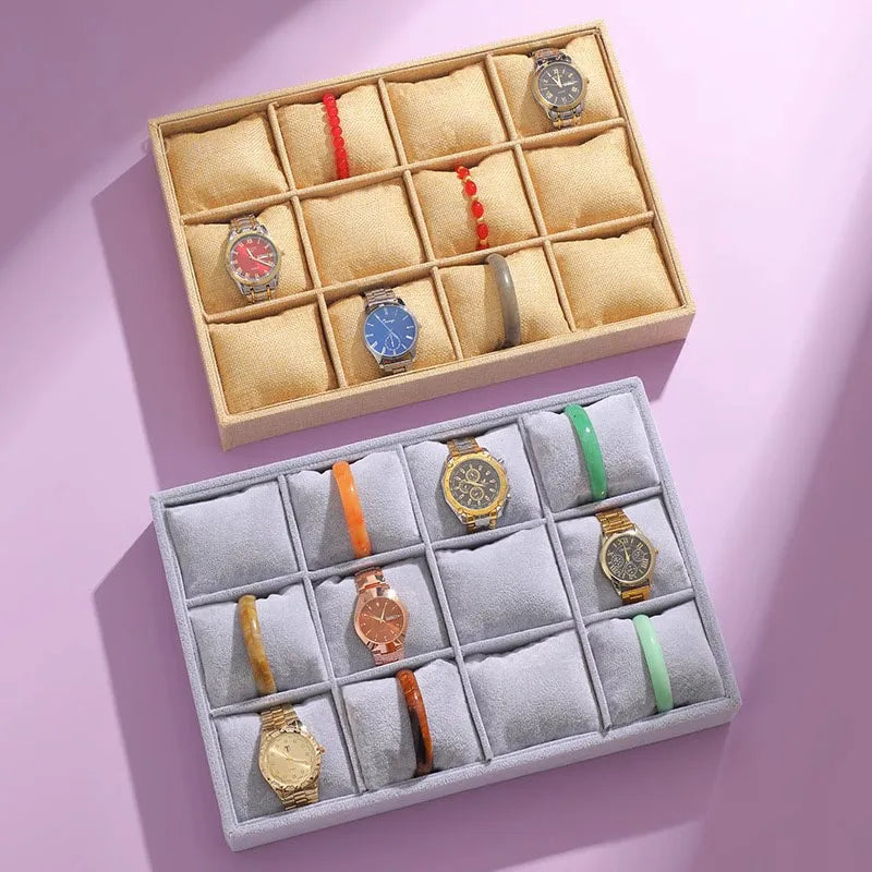 Flannelette Bracelet and Watch Display Shelf - Jewelry Set Organizer Tray and Display Props