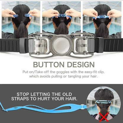 Swimming Goggles for Men and Women - Anti-Fog UV Protection, Prescription Waterproof Silicone for Adults and Kids, Diving Glasses