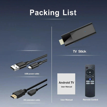 Q12 Mini TV Stick Android 14 – Quad-Core ATV Smart TV Box 4GB RAM 64GB/128GB ROM WiFi 2.4G & 5G Global Streaming