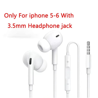 Apple iPhone Earphones — Original Wired Headphones for iPhone 7–16 Pro Max with USB-C, Lightning, 3.5mm
