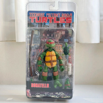 Four New NECA Anime Action Figures – Leonardo Teenage Mutant Ninja Turtles Pizza Club Model Figurines for Toys & Shelf Display
