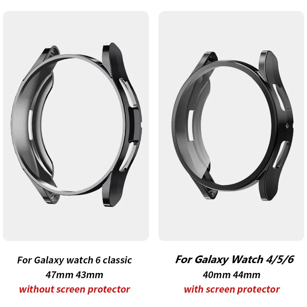 Samsung Galaxy Watch Protective Case - TPU All-Around Bumper Screen Protector for Watch 4, 5 & 6 40mm/44mm