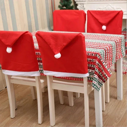Christmas Chair Decoration Set - Cartoon Holiday Chair Covers and Festive Home Decor Supplies for Christmas Celebration