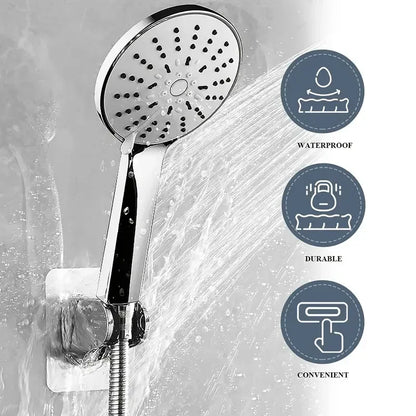 Universal Wall-Mounted No-Drill Showerhead Holder – Adjustable Self-Adhesive Bathroom Bracket