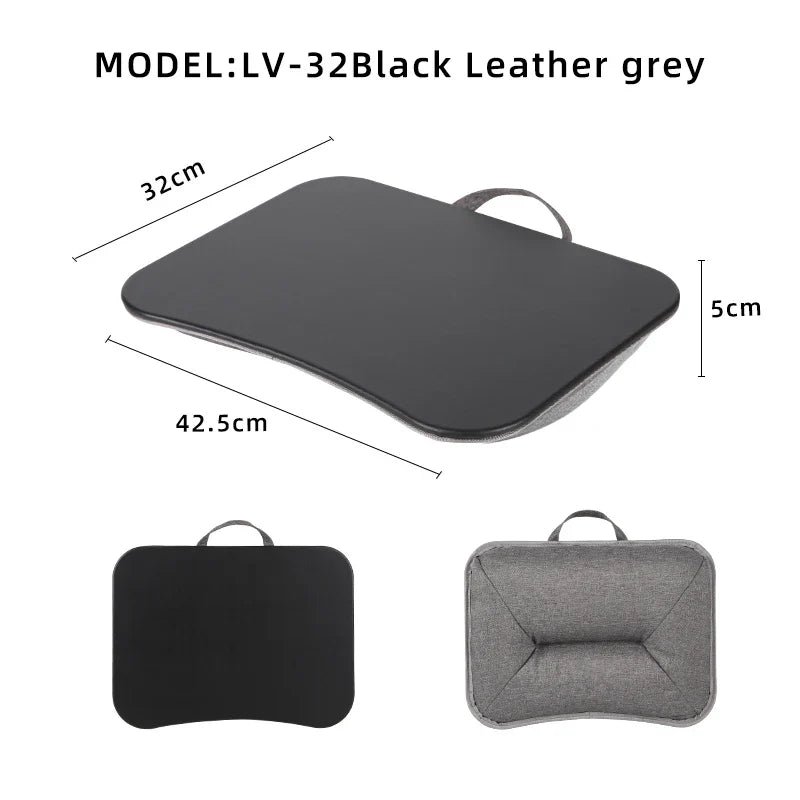 MUMUCC Multifunctional Laptop Desk with Cushion – Foam-Filled Small Pillow Table with Large Hard Mouse Pad