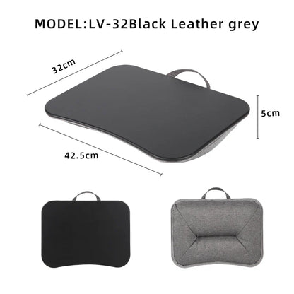 MUMUCC Multifunctional Laptop Desk with Cushion – Foam-Filled Small Pillow Table with Large Hard Mouse Pad
