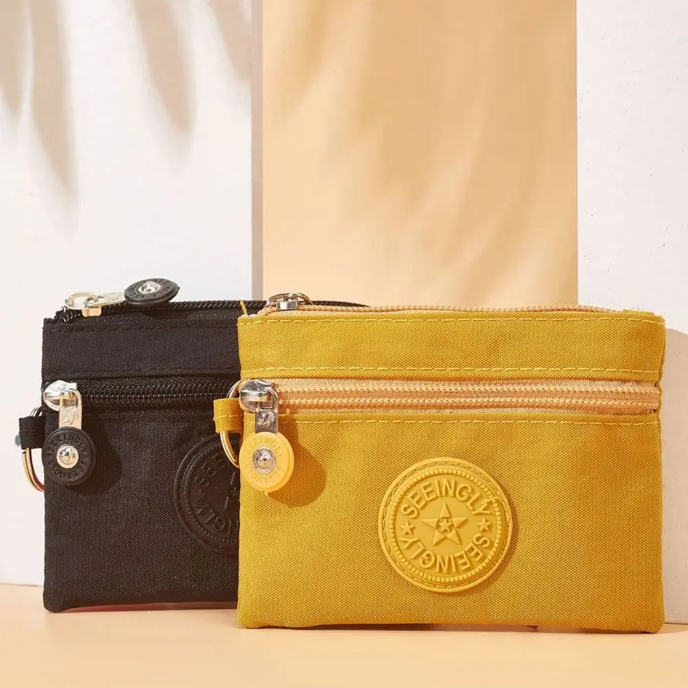 2023 Durable Canvas Money Coin Purse with Key Ring – Waterproof, Wear-Resistant Wallet & Credit Card Holder for Men & Women