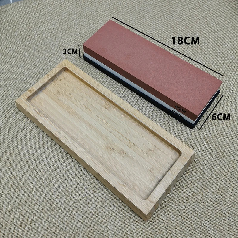 Professional Double-Sided Whetstone Knife Sharpener – Kitchen Sharpening Stone 240/600/1000/3000 Grit