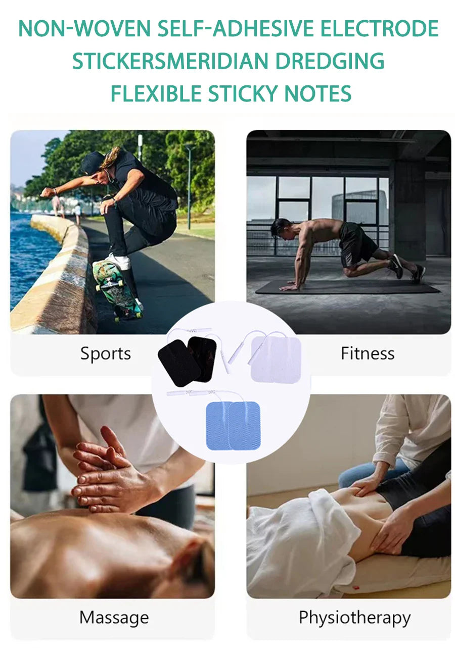 5×9cm Non-Woven Electrode Pads – 2mm Plug for TENS Muscle Stimulator & Acupuncture Machine, Gel Patch Accessories