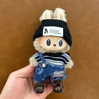 Labubu V1 V2 15/17cm Doll Clothing Set — Fashion Hoodie & Pants Korean Idol Style DIY Accessories Gift