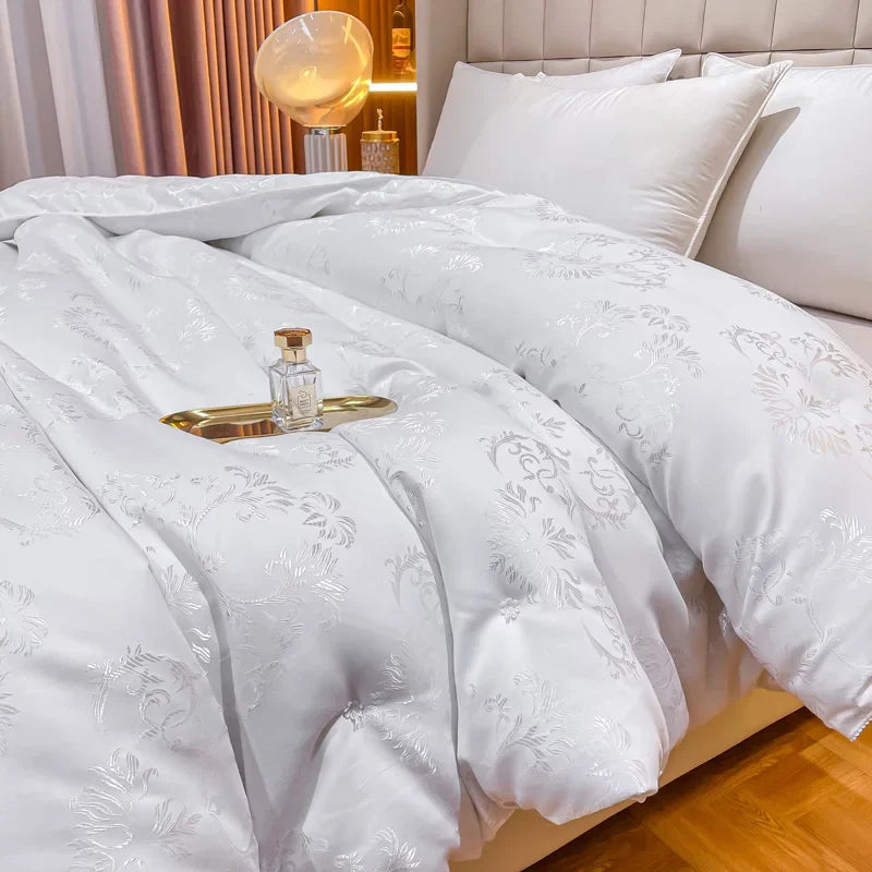 100% Natural Mulberry Silk Comforter - Summer Cool & Winter Warm Duvet, King, Queen, Twin & Single Bedding Quilt