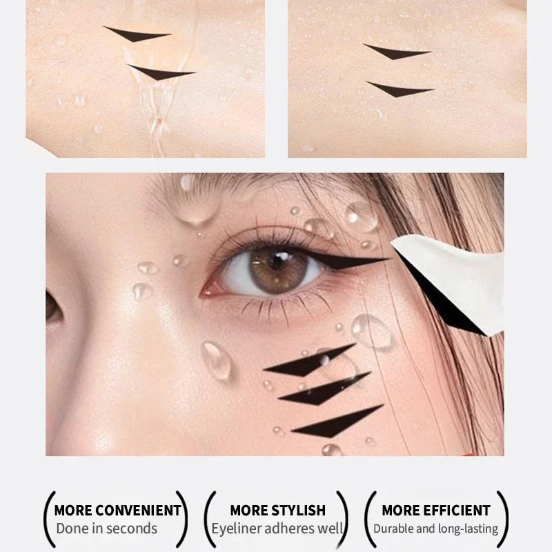 Waterproof Lower Eyelash Stamp Set - Easy-to-Use Quick Dry 2-in-1 Eye Liner with 0.01mm Tip & Ink for Lower Lashes