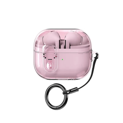 Glitter Transparent Security Lock Case for Samsung Galaxy Buds 3/3 Pro – Charging Case with Cleaning Kit
