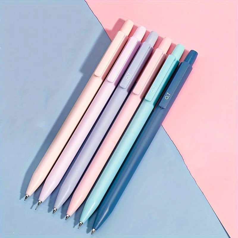 12/6-Piece Pastel Mechanical Pencil Set – Cute Aesthetic Retractable Colored Pencils