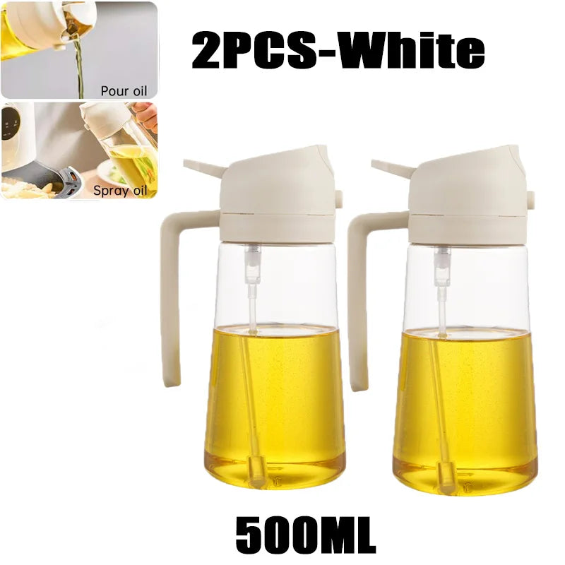 Oil Spray Bottle - 200/300/500ml Cooking Olive Oil Sprayer for BBQ Baking Vinegar & Kitchen Use