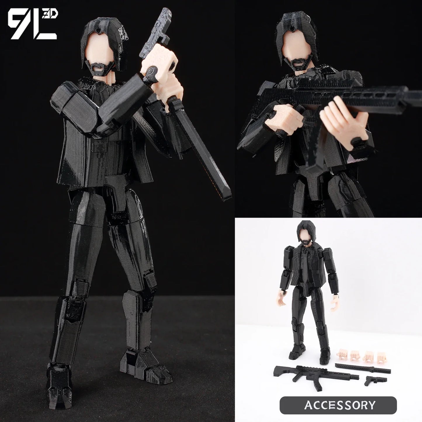 9L 3D Printed Invincible Tech Jacker T13 Lucky13 Action Figure – Multi-Jointed Motorcycle Collectible Model Toy Titan13