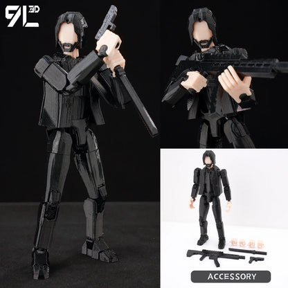 9L 3D Printed Invincible Tech Jacker T13 Lucky13 Action Figure – Multi-Jointed Motorcycle Collectible Model Toy Titan13