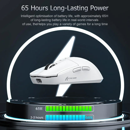 Attack Shark X6 PAW3395 Bluetooth Gaming Mouse — Tri-Mode Connection with RGB Touch, Magnetic Charging Base & Macro Functions