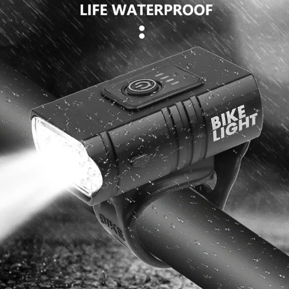 Bright T6 LED Bicycle Light - 1000LM USB Rechargeable Front Headlight for MTB, Mountain Bike, Cycling, and Scooters