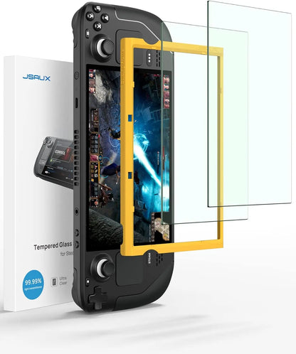 Steam Deck OLED Screen Protector - 2 Pack Anti-Glare Matte Tempered Glass 9H Scratch Resistant Film with Installation Kit