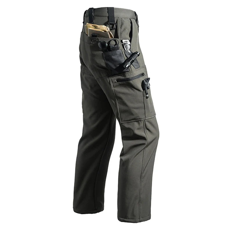 Men’s Fleece Softshell Cargo Pants M–5XL – Winter Outdoor Hiking, Fishing, Climbing & Camping Tactical Trousers