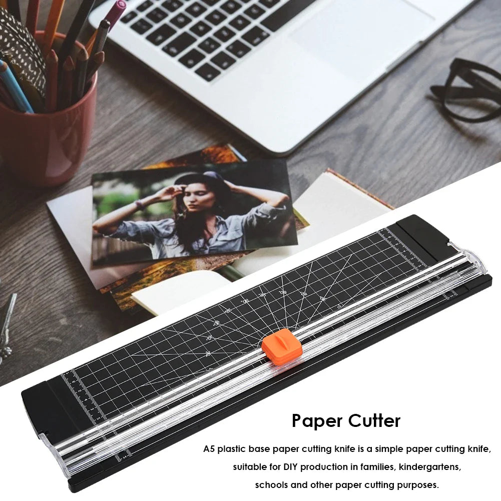 A4/A5 Paper Cutting Guillotine – Lightweight Paper Cutter with Pull-Out Ruler for Photos & Scrapbooking