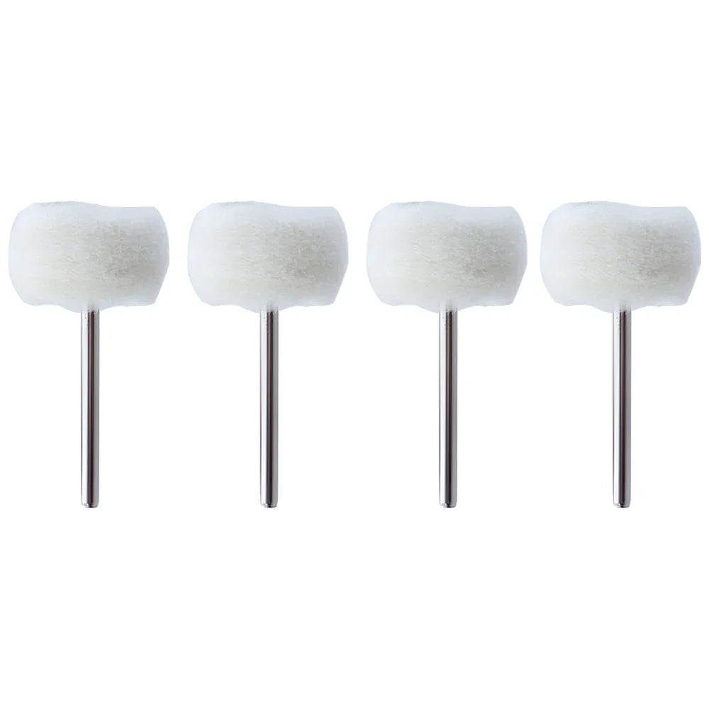 1-10pcs Mini 3mm Felt Polishing Brush – Sanding & Grinding Heads for Dremel Rotary Tool Jade Buffing