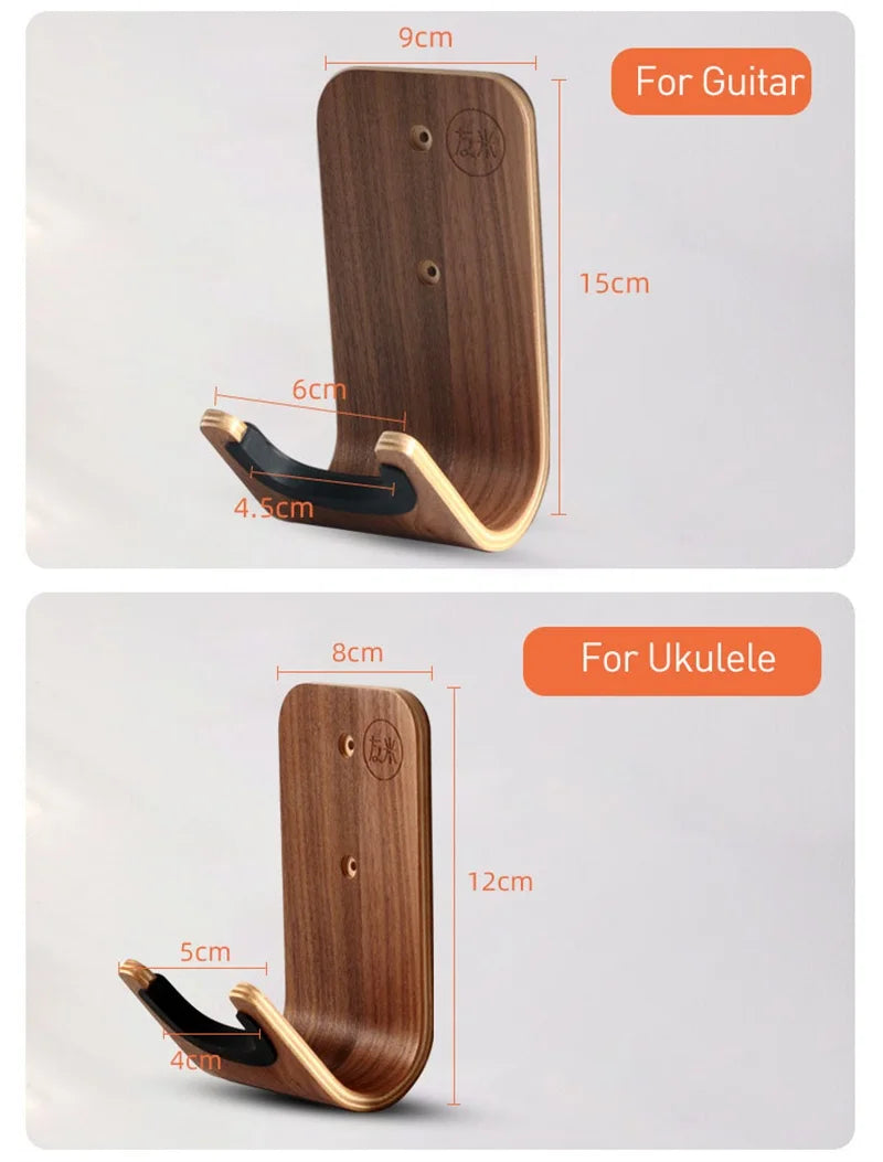 Wall-Mounted Stringed Instrument Hanger — Space-Saving Guitar & Musical Instrument Holder