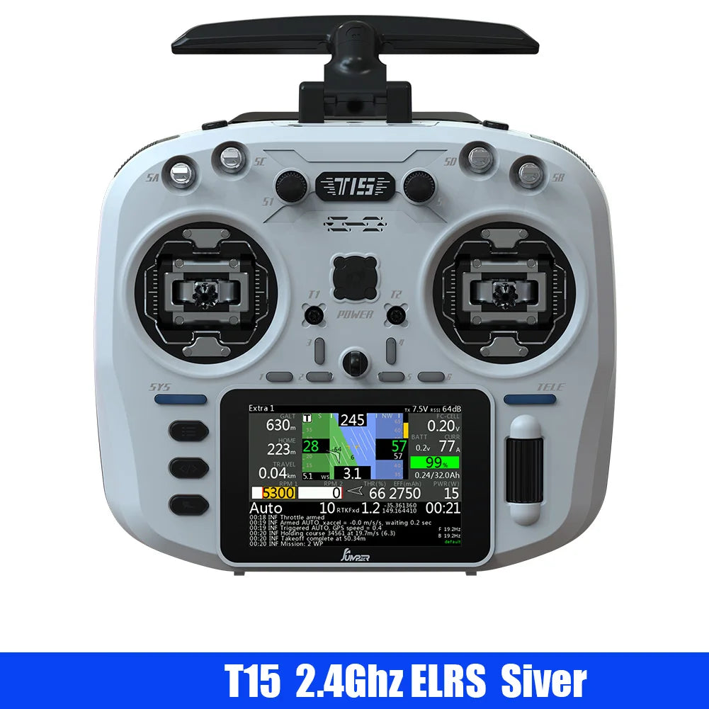Jumper T15 FPV Radio Controller – Hall Sensor, Color Screen, EDGETX/ELRS for Long Range RC Drone