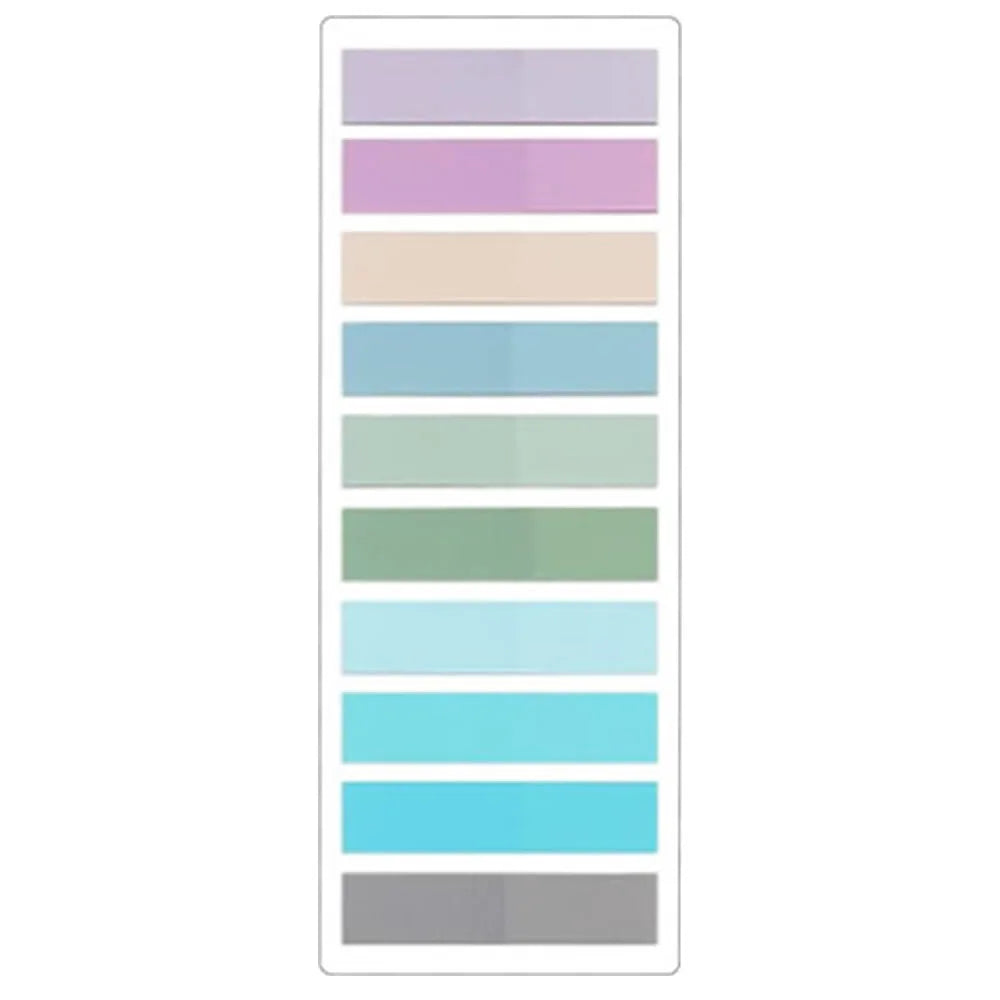 2400S Transparent Colorful Index Memo Pads - Creative Self-Adhesive Sticky Notes, Office & School Stationery